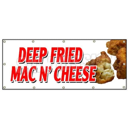 Signmission DEEP FRIED MAC N CHEESE BANNER SIGN macaroni and cheese baked hot B-120 Deep Fried Mac N Cheese